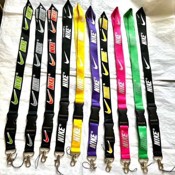 Nike Lanyard Keychain Strap Badge ID Holders 10 pcs - Multicolor - BNWOT - Picture 11 of 11